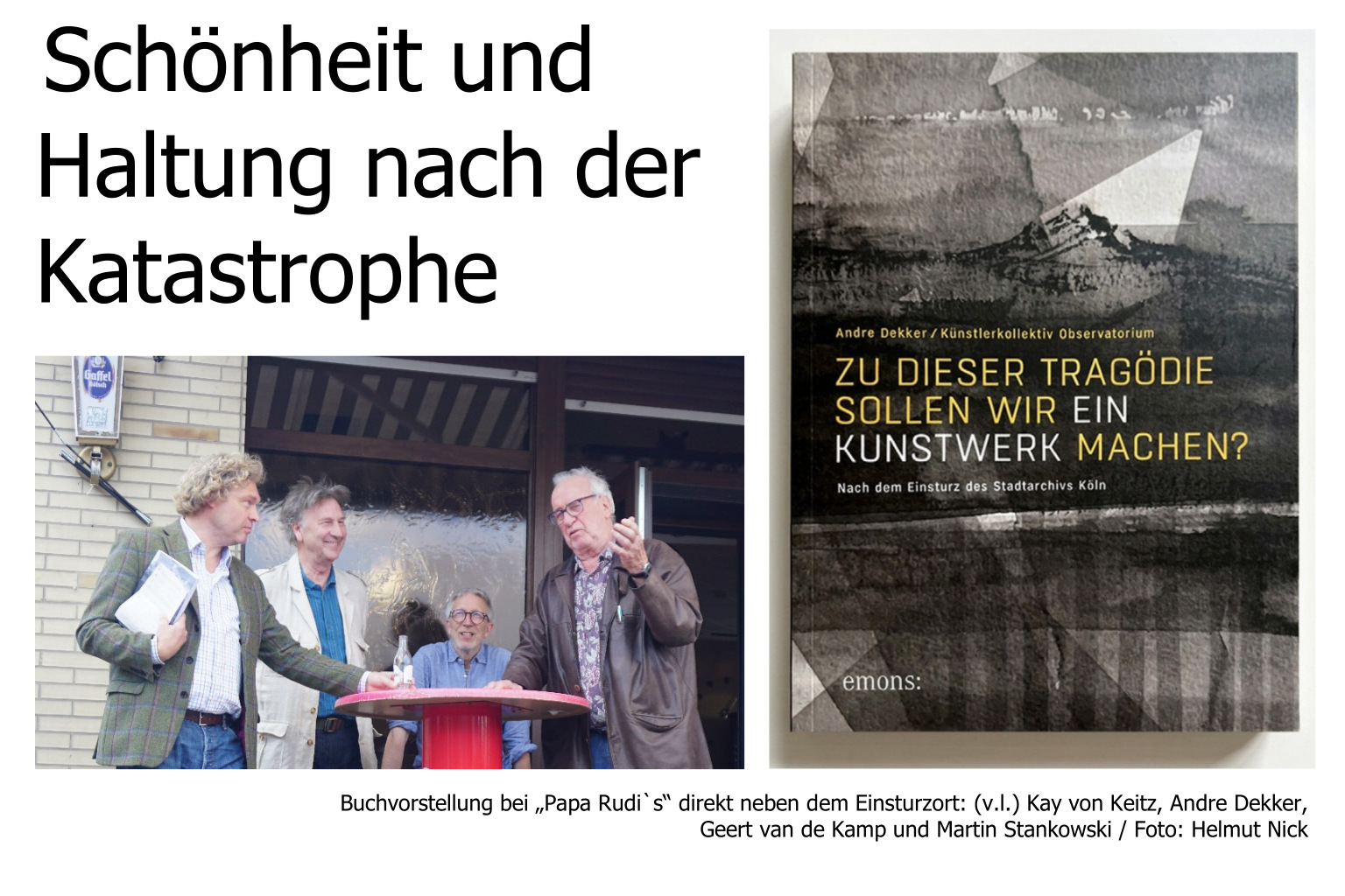 Titel Fotos Buchvorstellung